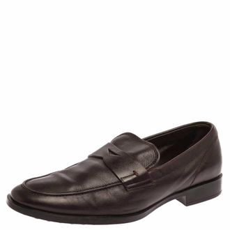 Tod's Tods Dark Brown Leather Penny Loafers
