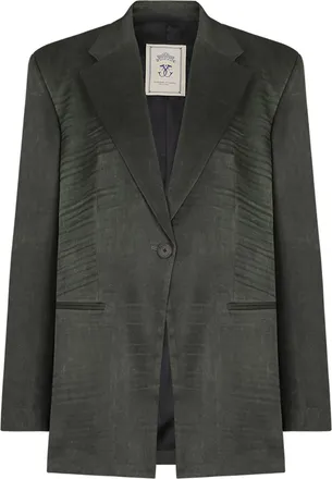 Seafarer Green Astro Structured Blazer