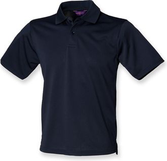 Henbury Mens Coolplus Wicking Pique Polo Shirt Navy XXL