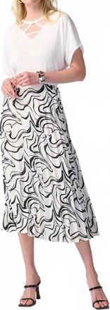 Joseph Ribkoff Dry Yarn Sweater With Cutout Neckline In Vanilla