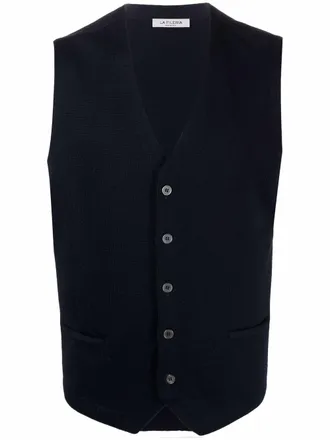 La Fileria knitted sweater vest - Blue