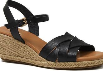 Lands End Espadrille Wedge Sandals in Black at Nordstrom, Size 6.5