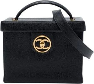 Chanel Pre-owned Vintage Satchel - Dames - Vintage Handtas - Zwart - ONE Size - Leer - Vintage