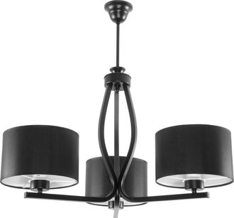 OEM L&aacute;mpara De Techo Negra Con Pantalla Negra Hilda Negro 11-532