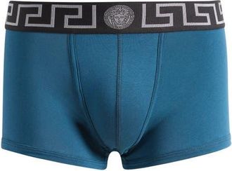 Versace Grecca Band Boxer Briefs in Blue Nero-Silver at Nordstrom, Size 5