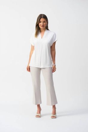 Joseph Ribkoff Ankle Pants In Grey/white