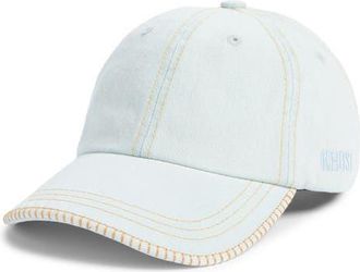 Krost Denim Adjustable Baseball Cap in Light Wash at Nordstrom
