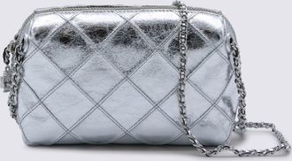 Tory Burch Silver Leather Crossbody Bag