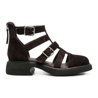 Sergio Moretti Schoenen, Dames, Bruin, 38 EU, Sandalen met open neus