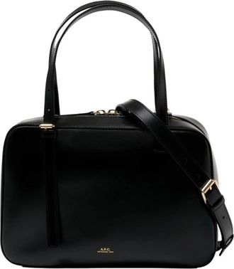 A.P.C. Virginie Box Bag - Dames - Handtassen - Zwart - ONE Size - Leer - Tassen