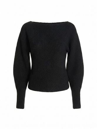 Alberta Ferretti Wide Boat-Neck Sweater