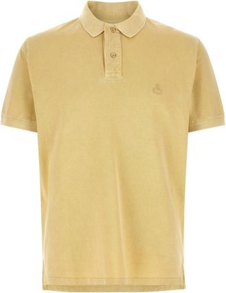 Isabel Marant Yellow Embroidered Logo Polo