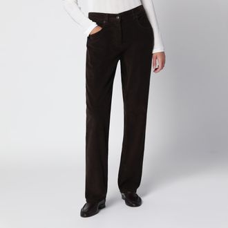 The Row Frava trousers in dark brown corduroy