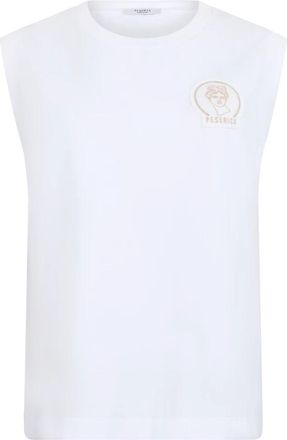 PESERICO Tanktop - Dames - Tops zonder mouwen - Wit - XL - Katoen - Tops