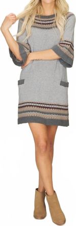 Papillon Sweater Knit Dress In Grey