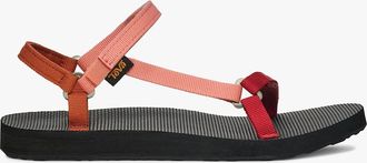 Teva Womens Teva ORIGINAL UNIVERSAL SLIM Womens Cross Strap Sandals Sedona Multi - Red - Size: 6