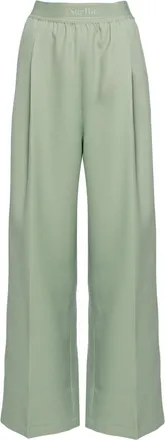Stockholm Surfboard Club logo-waistband palazzo pants - women - Polyester - M - Green
