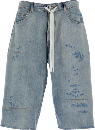 Maison Margiela Bermuda con logo - Blu