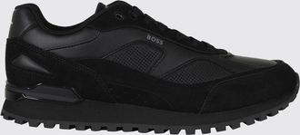 HUGO BOSS Sneakers Parkour-L in pelle e camoscio con suola dentellata