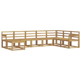 vidaXL Conjunto De Sof&aacute;s De Exterior 8 Pcs Blanco Vidaxl