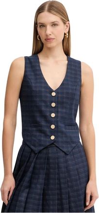 Fracomina Gilet - Dames - Bodywarmers - Blauw - XS - Polyester - Jassen