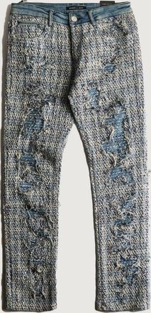Embellish Mens Salvage Denim Jeans In Blue