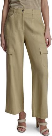 DKNY Linen Blend Cargo Pants in Mojave Desert at Nordstrom, Size 12
