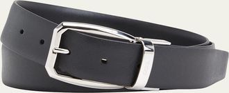 Ermenegildo Zegna Mens Gioiello Adjustable Reversible Leather Belt