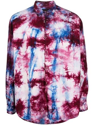 Comme Des Garçons Camicia con fantasia tie dye anni 2000 - Viola