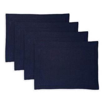 Solino Home Linen Placemats - Sonoma, 14 x 19 in Indigo Navy at Nordstrom, Size Medium