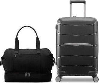 Samsonite Better Than Basics Drop Bottom Weekender & Outline Pro Carry-On 2-Piece Set in Midnight Black at Nordstrom