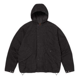 SUPREME SS26 Hooded Raglan Jacket Black SUP-SS26-214-BLK