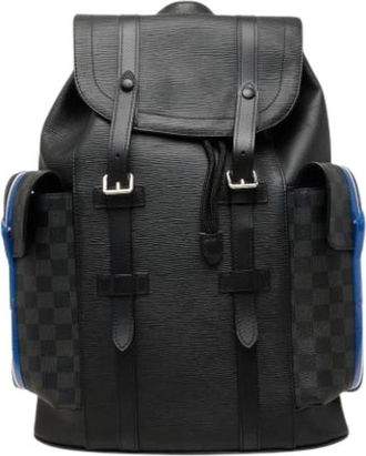 Louis Vuitton Pre-owned Vintage Rugzak - Heren - Vintage Rugzakken - Zwart - ONE Size - Leer - Vintage