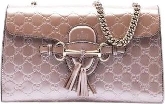 Gucci Pre-owned Emily Schoudertas - Dames - Vintage Schoudertas - Roze - ONE Size - Leer - Vintage