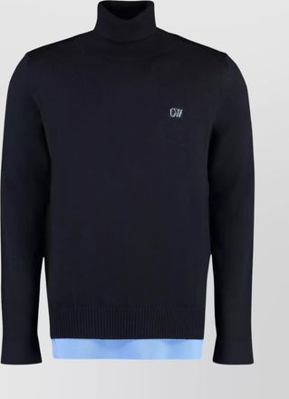 Off-white wool turtleneck sweater