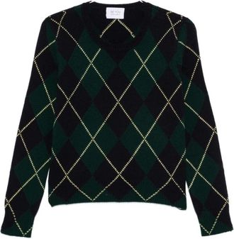 Be You Jersey de pico con estampado argyle - Knitwear - Mujer - Multicolor - S
