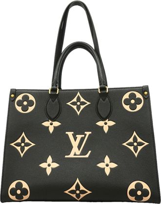 Louis Vuitton Beige Black Tote Bag (Pre-Owned)