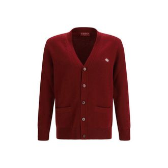 Gucci Bordeaux Wool Mens Cardigan