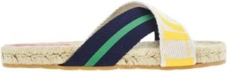 Carolina Herrera Gestreept Grosgrain Espadrilles voor het Shoppen - Dames - Sandalen - Veelkleurig - 38 EU - Jute - Schoenen