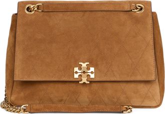 Tory Burch Womens Shoulder Bag Charlie Caramel Leather Calfskin