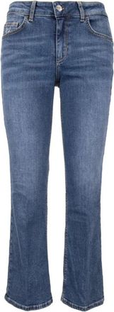 Liu Jo Jeans Cerniera- Bottone - Dames - Bootcut Jeans - Blauw - W33 - Katoen - Jeans