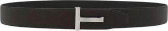 Tom Ford Metalen Gesp Leren Riem - Heren - Riemen - Bruin - 100 CM - Accessoires