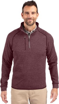 Cutter & Buck Mainsail Sweater-Knit Mens Half Zip Pullover Jacket
