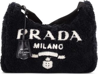 Prada Re-Edition 2000 Terry Cloth Mini hobo bag - Zwart