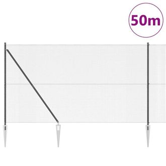 Berkfield Home Modern Welded Wire Fence with 13 Spike Posts Grey 1.5x50 m Steel in Dark Grey