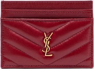 Saint Laurent Cassandre matelassé leather card holder