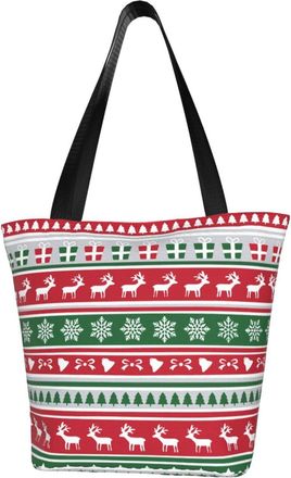 AOOEDM Tote Bag Background Christmas Shopping Bags Small Reusable Market Bag Beach Tote Bags Travel Totes