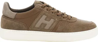 Hogan Green Leather Suede Inserts Sneakers