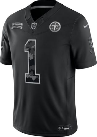 Nike Cameron Ward Tennessee Titans Salute to Service Nike Mens Dri-FIT NFL Limited Jersey in Black | SSLM00AF4J-X7H