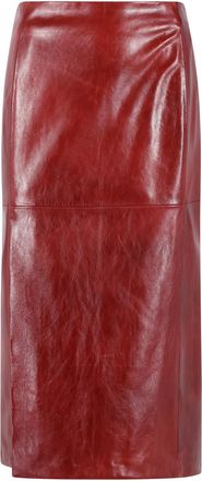 Sportmax Sportmax Comma Burgundy Lear Straight Skirt